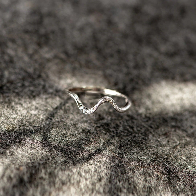 Electroplated Water Wave Ring