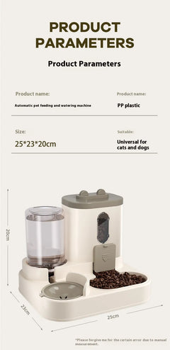 2-in-1 Automatic Pet Feeder & Water Dispenser