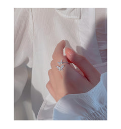 S925 Sterling Silver Plated Butterfly Ring