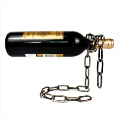 Floating Suspension Chain Wine Rack